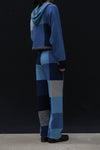YANYAN KNITS Check Colorblock Sweatpants YYK-YYW23-0183-LAN Blue YYK-YYW23-0182